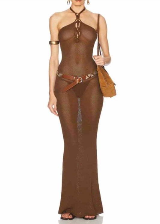 Vestido cafe “KANY”